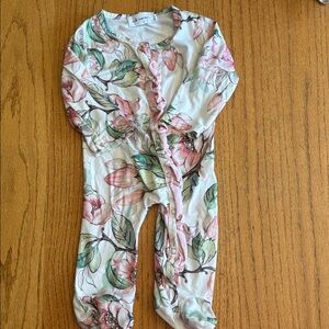 Floral Baby Onesie with Ruffles